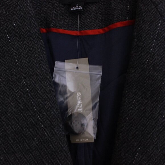 J. Crew Collection Nipped-in Blazer in Pinstripe Italian Wool Metallic Threads - Picture 7 of 15